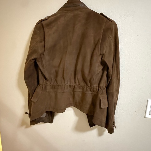 Windsor Brown Suede Moto Jacket Size 34 - Picture 9 of 9